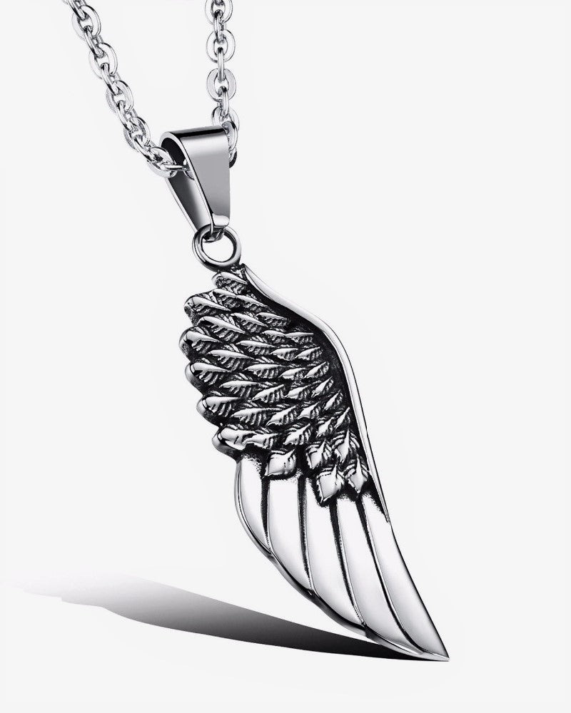 M Men Style Feather Men Pendant Necklace Punk Steel Box Chain Necklace For  Men Jewelry Gif Titanium Stainless Steel Pendant Price in India - Buy M Men  Style Feather Men Pendant Necklace